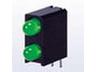 3mm Bi-Level Housed LED Lamp • Green - IV= 20mcd • Green Diffused Lens [L-934MD/2GD]