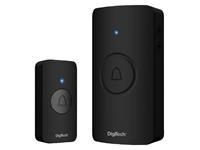 Digitech Wireless Doorbell - 38 Melodies, 100m Distance, 1XTransmitter-Includes 1XCR2032 Battery, 1XReceiver- Excludes 3XAA Batteries, Black [DIGITECH DTS10B]