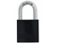 ABUS Industrial Safety Padlock Black, Aluminium Body, Width:39mm, Shackle Diameter:6.5mm, Vertical Clearance:26.5mm, Locking Type:Key, Depth:19mm, Height:74mm, Shackle:Stainless Steel, Weight:113g [ABUS PADLOCK 72/40 BLK]