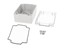 Polycarb Enclosure 120 x 90 x 60mm Clear Lid Grey Body IP66 [1554F2GYCL]