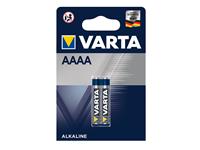 1.5V AAAA Alkaline Battery, Varta 2 per pack * [LR61BP2K VARTA]
