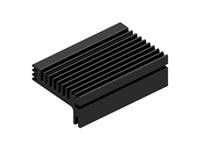 Special Heatsink for Application on Eurocards • pattern M3 Drilled • Rth= 3.6 K/W • Length : 84mm • Black Anodised surface [SK96-84SA]