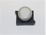 Push Button Actuator Illuminated Latching • White Flush Lens • Metallic Silver 30mm Bezel [P301LWS]