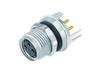 Circular Connector M8 Panel Female Front Fastened 6 Pole DIP Solder - with Shield Sheet IP67 1,5A/30V [09-3422-81-06]
