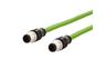 Cordset Shielded M12 D-Coded Male Straight 4 Pole – Male Straight 4 Pole 2x2 AWG22 - 2M PUR Cable (0985 S4742 100/2M) [142M1D11020]