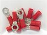 Ring Terminals Pre Packed Lugs • 10 per Pack • for Wire Range : 0.34 to 1.57 mm² • Red [OYSTPAC 3]