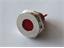 Vandal Resist Pilot Lamp 16mm Flat Red Dot LED 220VAC 15mA- IP67 - Nickel Plated Brass [AVL16F-NDR220]