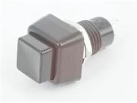 Midget Push Button Switch • Momentary • Form : SPST-0-(1) • 3A-125 VAC • Black-Button • Square Actuator [DS466BK]