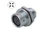Female Circular Connector • Metal-Shielded with Push-Pull Snap Lock Panel-Mount Jam-Nut • 4 way • 200V 5A • IP67 [XY-CCM212-4S]