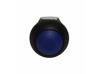 Push Button Switch 17mm Round Brazel - Momentury100mA 50VDC (125MNA 125VAC/400mA 32VAC) IP67 1N/C Blue [PBR171BTLE6]
