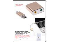 USB Type C External Stereo Sound Card Audio Adapter with 3.5mm Headphone Jack and Microphone Jack for Windows, MAC, PC, Laptops, Computer, Desktops and Mobile Phones. Type C TO 3.5mm STEREO+MIC, Audio Adapter. Sound Card HiFi Magic Voice 7.1 Channel USB [TYPE C TO 3.5MM STEREO+MIC]