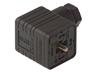Valve Connector - Cube Female DIN43650-A - 2 Pole + Earth 16A 250VAC/VDC PG9 IP65 4 - 7mm OD Cable Entry BLACK (931965100) [GDM2009 BK]
