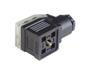 Valve Connector - Cube Female DIN43650-A - 3 Pole + Earth for Electronic Insert 16A 400VAC/250VDC PG13.5 IP65 8 - 14mm OD Cable Entry BLACK (934455100) [GDME3020 BK]