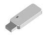 58x25x10.2mm Compact White ABS Plastic Enclosure for USB Devices [TEKO TEK-USB.30]