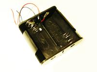 Battery Holder with Wire Leads for 2 pcs of D [UM1X2 WITH LEAD]
