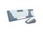 Redragon Wireless Keyboard & Mouse Combo, 2400 DPI Ergonomic Mouse, 2.4GHz Wireless, Compatibility: Win 7/8/10/Vista/XP, Single Blue Blacklight, 78 Keys, 5 DPI Settings (800/1200/1600/2000/2400 DPI), Grey/White, 69g [RGN-BS8772GW]