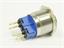 Ø22mm Vandal Proof Stainless Steel IP67 Push Button Switch with 1N/O 1N/C Momentary Operation and 5A-250VAC Rating [AVP22F-M3S]