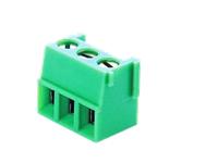 3.5mm Screw Clamp Terminal Block • 3 way • 9A – 130V • Right Angled Pins • Green [CPP3,5-3SQE]