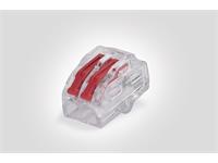 Transparent 2Way Releasable Push-in Wire Connector 0.2~4mm, Max Current & Voltage : 32A 450V 28~14AWG [HELACON HCRN-2]