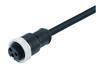 Cordset - Power 7/8" Female Stright. 5 Pole UL Single End - 5m PUR Black Cable 5 x 1,5mm2. Conductors 8mm OD. IP68 (0905 204 301/5M) [77-1430-0000-50005-0500]