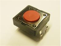 Tactile Switch • Form : 1A - SPST (NO)/4Termn • 50mA-12VDC • 260gf • PCB-ThruHole • Red • Case Size : 12x12 ,Height : 4.3,Lever : 0.8mm [DTSP21R]