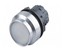 Push Button Actuator Illuminated Latching • White Lens • Metallic Silver 30mm High Bezel [P304LWS]