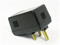 Plug In Adaptor type Power Supply Enclosure • ABS Plastic • with Side Vents and 3 Pin Plug • Black [AC/DC ADAPTOR BOX]