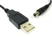 Cable USB 2.0 A male ~ 2.0mm DC Plug 1.8m [USB CABLE 1,5M AM-MP121 #TT]