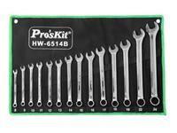 14pcs Combination Wrenches Metric Chrome Vanadium Steel with Pouch [PRK HW-6514B]