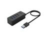 4 Port USB3.0 Hub Black [ORICO W5P-U3-030-BK-BP]