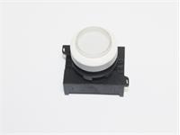 Push Button Actuator Illuminated Momentary • White Raised Lens • White 30mm Bezel [P302MWW]