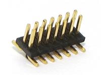 14 way 1.27mm PCB SMD DIL Pin Header with Locating Peg and Gold plated pins [506140]