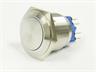 Ø25mm Vandal Proof Stainless Steel IP67 Push Button Switch with 1N/O 1N/C Latch Operation and 5A-250VAC Rating [AVP25F-L3S]