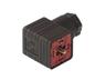 Square Industrial Self Assembly Cable Socket with Central Screw M3X35 2P+G PG11 Type A Field Attachable Valve Connector [GDM2011 J BLACK]
