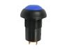 IP67 Non-Illuminated Latching Push Button Switch • Form : SPST-0-(1) • 17mm Round Black Bezel • Blue Button • Solder-Lug [PBRL171ATLE6]