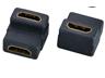 Adaptor HDMI-Female to HDMI-Female 90° Upright Gold Plated Contacts in Black [ADAPTOR HDMI F/F90UP]