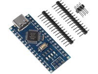 This Compact NANO Board features the ATMEGA328P Microcontroller and a Modern USB TYPE-C Port with the CH340 Serial Chip. The package includes a USB-A to USB-C Cable and Unsoldered/Loose Headers [BDD NANO CH340 USB TYPE-C]