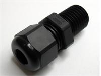 Polyamide Cable Gland M12X1.5 Elongated for Cable 3-6.5mm Black in Colour [CGP-M12X1,5L-03-BK]
