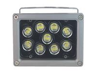 IR Illuminator 9 X 1W Powerful LEDS, 30METER, 80°, 12V, Aluminium Case, IP 65. Weight 400G, Size :114x86x86mm, Power Supply Recommended :12V Min 1A [IR ILLUMIN 30M80DEG 12V]