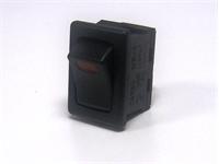 Miniature Rocker Switch • Form : SPST-1-0 • 6A-250 VAC • Solder Tag • 19x13mm • Red Curved Actuator • Marking : None [MR2110-C2LBB]