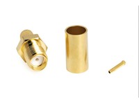 SMA 50R Socket Inline Crimp 5mm RG58 [32K101-306D3G]
