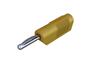 4mm Screw Termination Yellow Banana Plug 30A 30VAC/60VDC - Brass, Nickel Plated (930435103) [VSB20 YELLOW]