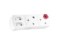 Crabtree Plug in Adaptor 2X16A, 2X6A Euro Sockets, Power-on Indicator [CRBT BP3220P]