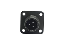 Circular Connector MIL-DTL-5015 Style Screw Lock Square. Flange Panel Receptacle with Rear Third 3 Pole #16 Contacts. Male Solder. 13A 500VAC/700VDC (MS3100A10SL-3P)(97-3100A-10SL-3P) [XY3100A-10SL-3P]