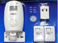 Wireless Motion Sensor Alarm with 2 Magnetic Contacts for Door/Window and 0-8m Work Distance [DSWMSC1]
