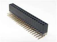 40 way 2.54mm PCB Right Angled Pins DIL Female Socket Header [727400]
