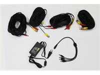 Accessory Kit Includes, 1 x Switch Mode 12V 2A DC Power Supply, 1 x 4 Way Cable Splitter, 4 X CCTV Cables [CCTV ACCESSORY KIT]