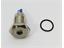 VANDAL RESIST PILOT LAMP 12mm FLAT  BLU DOT LED 12V AC/DC 15mA  - IP67 -  NICL PLATED BRASS [AVL12F-NDB12]