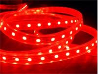 Flexible LED Strip • SMD3528 60 LEDs / meter • Red • 4.8W • 12VDC • Waterproof IP68 SIL Case • 8mm [LED 60R 12V IP68]