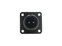 Circular Connector MIL-DTL-5015 Style Screw Lock Square. Flange Panel Receptacle with Rear Thread 2 Pole #16 Contacts. Male Solder. 13A 500VAC/700VDC (MS3100A12S-3P)(97-3100A-12S-3P) [XY3100A-12S-3P]